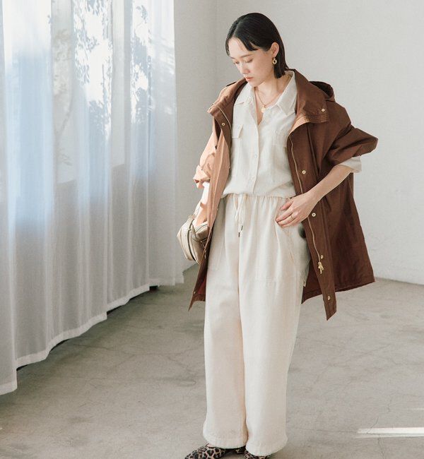  「予約【セットアップ可/こなれ感抜群】ガーメントダイ2wayワイドパンツ」|チノ|