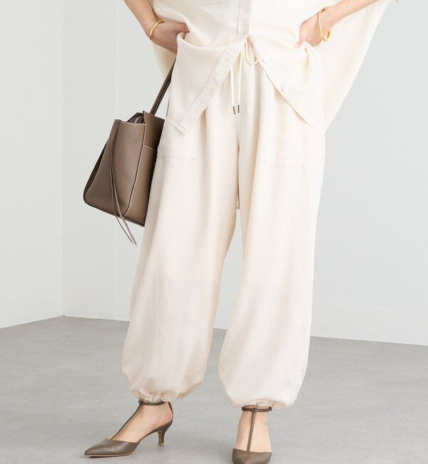  「予約【セットアップ可/こなれ感抜群】ガーメントダイ2wayワイドパンツ」|チノ|