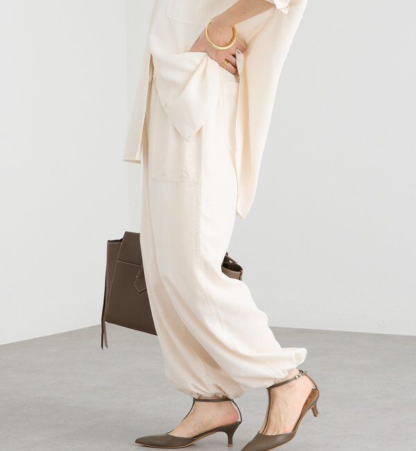  「予約【セットアップ可/こなれ感抜群】ガーメントダイ2wayワイドパンツ」|チノ|