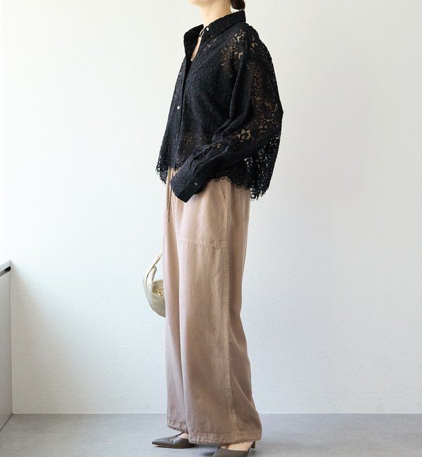  「予約【セットアップ可/こなれ感抜群】ガーメントダイ2wayワイドパンツ」|チノ|