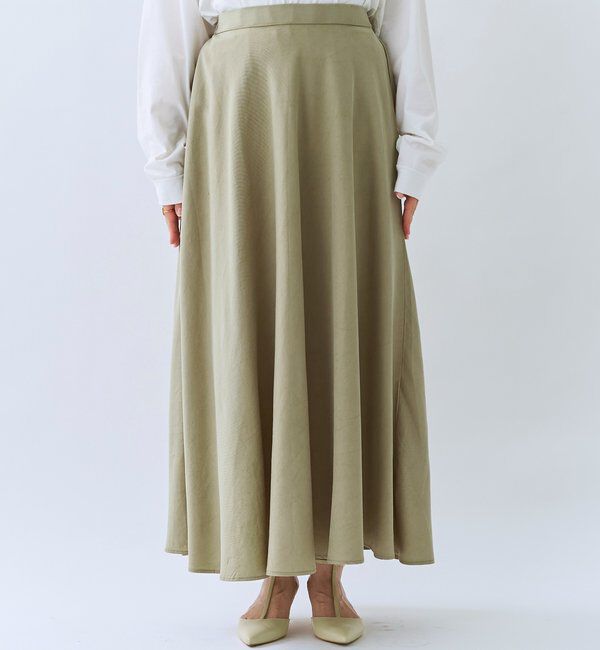  「予約【セットアップ可/上品な落ち感】ガーメントダイフレアバイアススカート」|スカート|