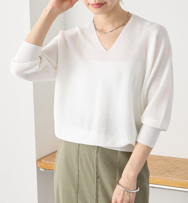  「予約【軽くしなやかな着心地】ライトギマバックボリュームニット」|ニット・セーター|