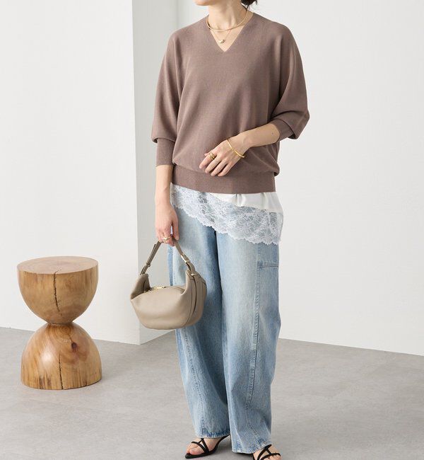  「予約【軽くしなやかな着心地】ライトギマバックボリュームニット」|ニット・セーター|