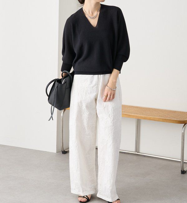  「予約【軽くしなやかな着心地】ライトギマバックボリュームニット」|ニット・セーター|