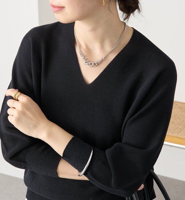  「予約【軽くしなやかな着心地】ライトギマバックボリュームニット」|ニット・セーター|