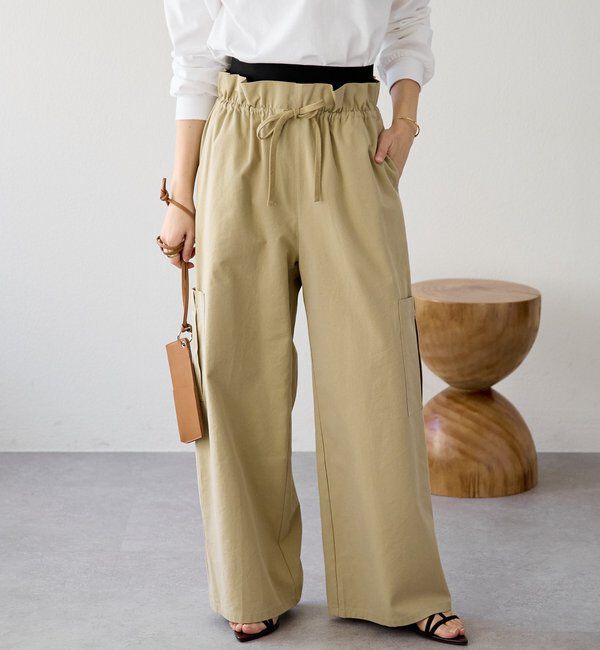  「予約【A・MONN(アモン)】ミリタリーWウエストカーゴパンツ」|チノ|