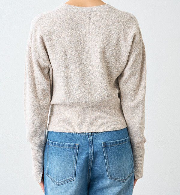  「予約【大人のこなれ感】メランジブークレーZIPニット」|カーディガン|