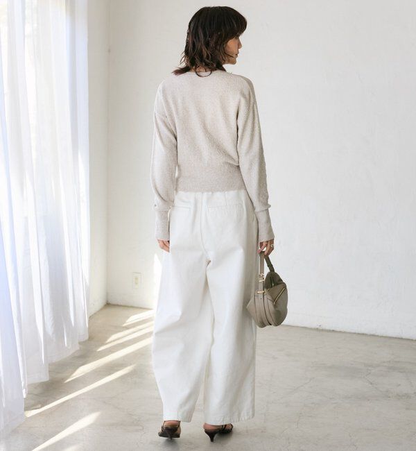  「予約【大人のこなれ感】メランジブークレーZIPニット」|カーディガン|