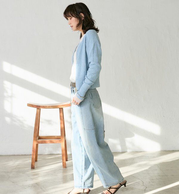  「予約【大人のこなれ感】メランジブークレーZIPニット」|カーディガン|