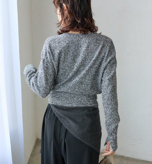  「予約【大人のこなれ感】メランジブークレーZIPニット」|カーディガン|