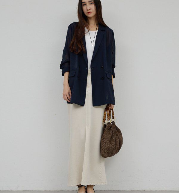  「【WEB限定】【サイズ展開あり】メッシュジャケット」|テーラードジャケット|