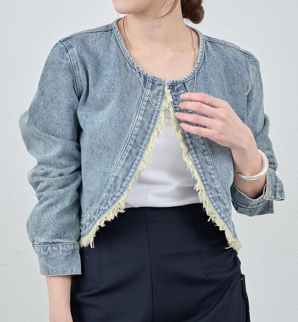  「【26SS予約】ショートデニムボレロ」|その他|ブルーその他1