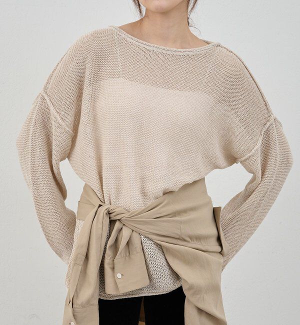  「【26SS予約】リネンオーバーニット」|ニット・セーター|