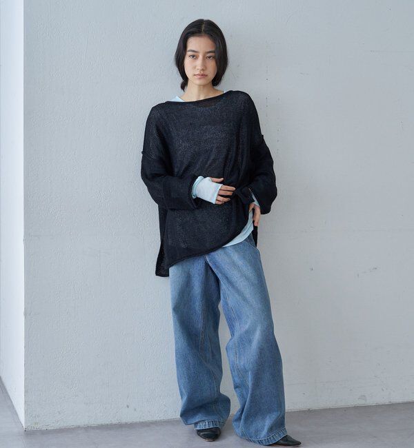  「【26SS予約】リネンオーバーニット」|ニット・セーター|