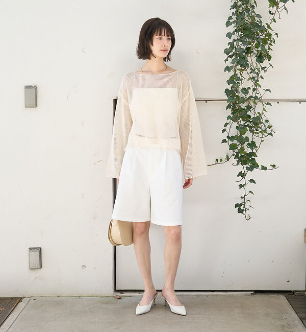 Rouge vif「シアーメッシュペーパーニットプルオーバー」|ニット・セーター|