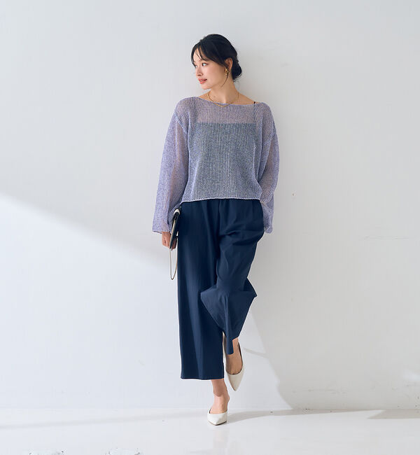 Rouge vif「シアーメッシュペーパーニットプルオーバー」|ニット・セーター|