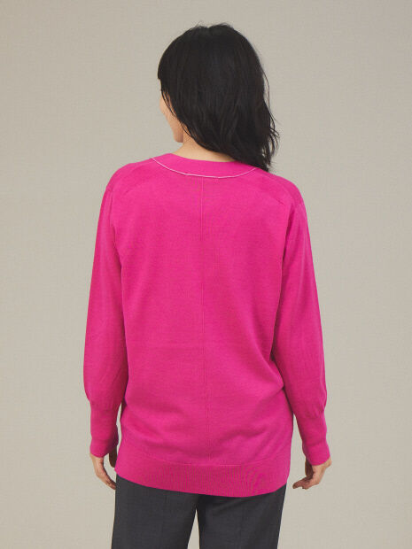 qualite「《アンサンブル対応》ウールハイゲージニットカーデ」|カーディガン|