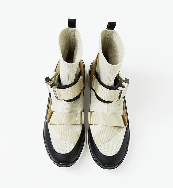 AU BANNISTER「ダブルベルトニットスニーカー」|スニーカー|