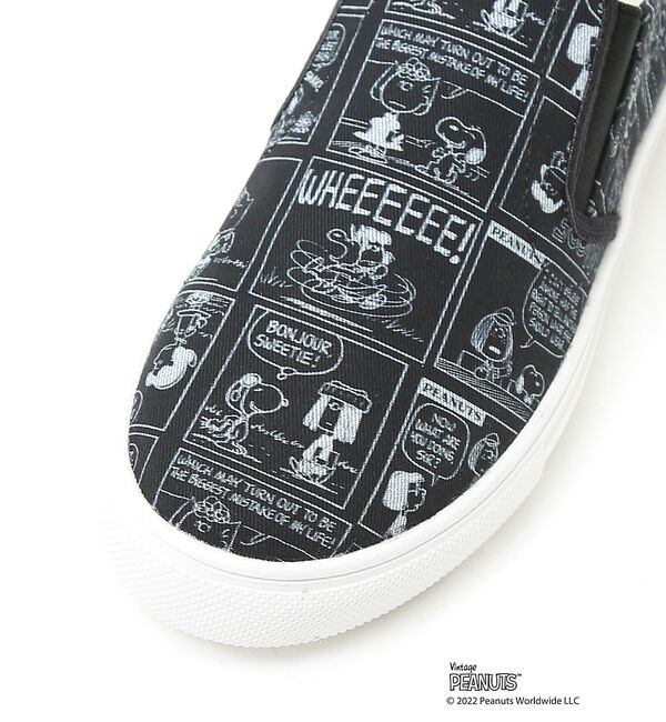 AU BANNISTER「【PEANUTS&times;Au BANNISTER】スヌーピーコラボ スリッポンスニーカ」|スニーカー|