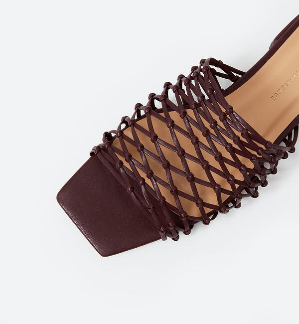 AU BANNISTER「エコレザーメッシュフラットサンダル」|サンダル|