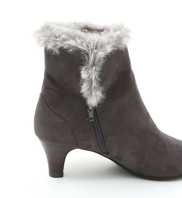 AU BANNISTER「【スノーソール/2WAY】折り返しボアヒールブーツ」|ショートブーツ|