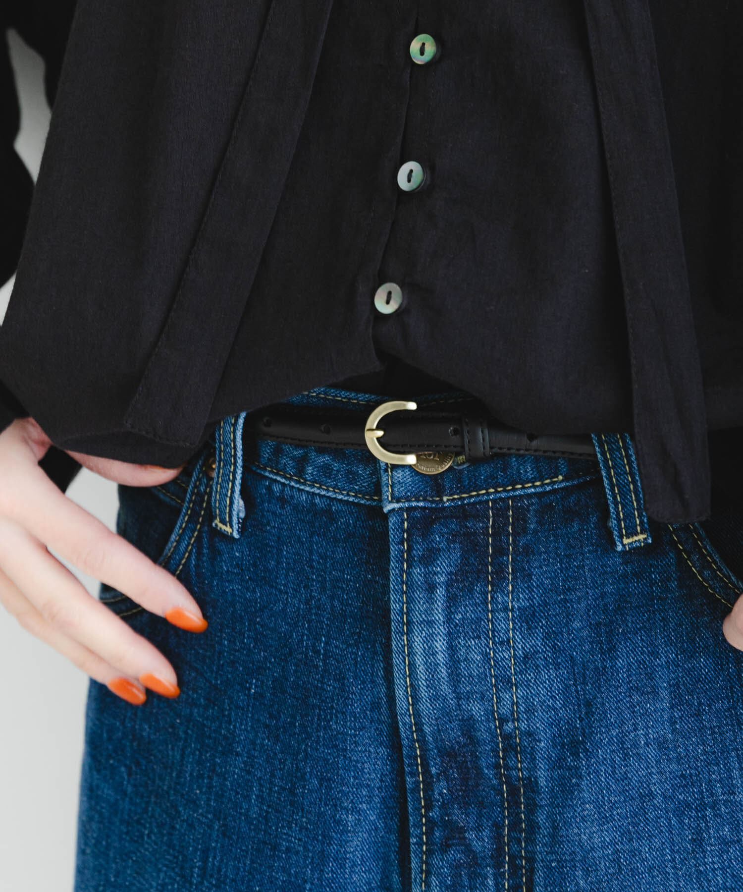 URBAN RESEARCH「13mm ナロークラシックベルト」|ベルト|ブラック