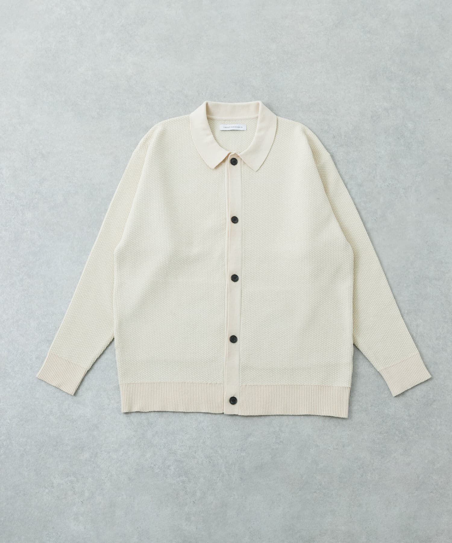 URBAN RESEARCH「モールリュクスポロカーディガン」|カーディガン|アイボリー