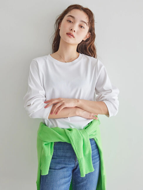 AMERICAN HOLIC「Daily!　クルーネック長袖カットプルオーバー」|Tシャツ・カットソー|オフホワイト