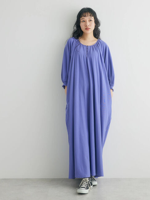 AMERICAN HOLIC「ラグランギャザーカットワンピース」|ワンピース|パープル