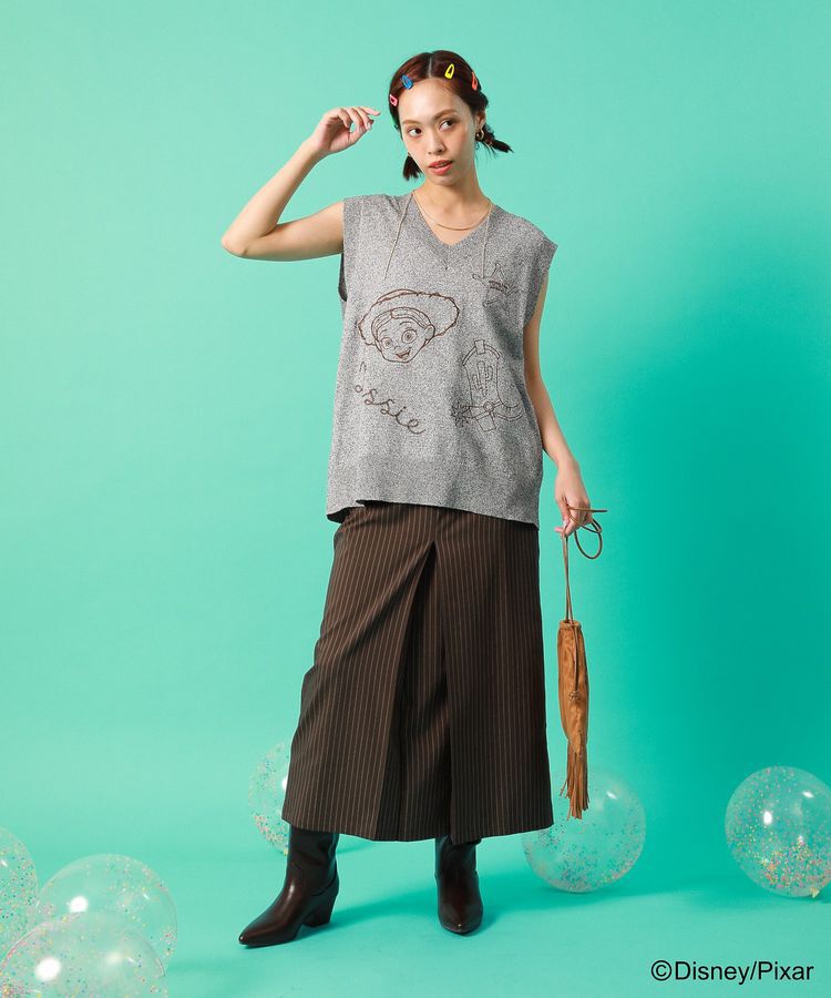 Green Parks「TOY STORY / 刺繍Vネックニットベスト」|ベスト・ジレ|