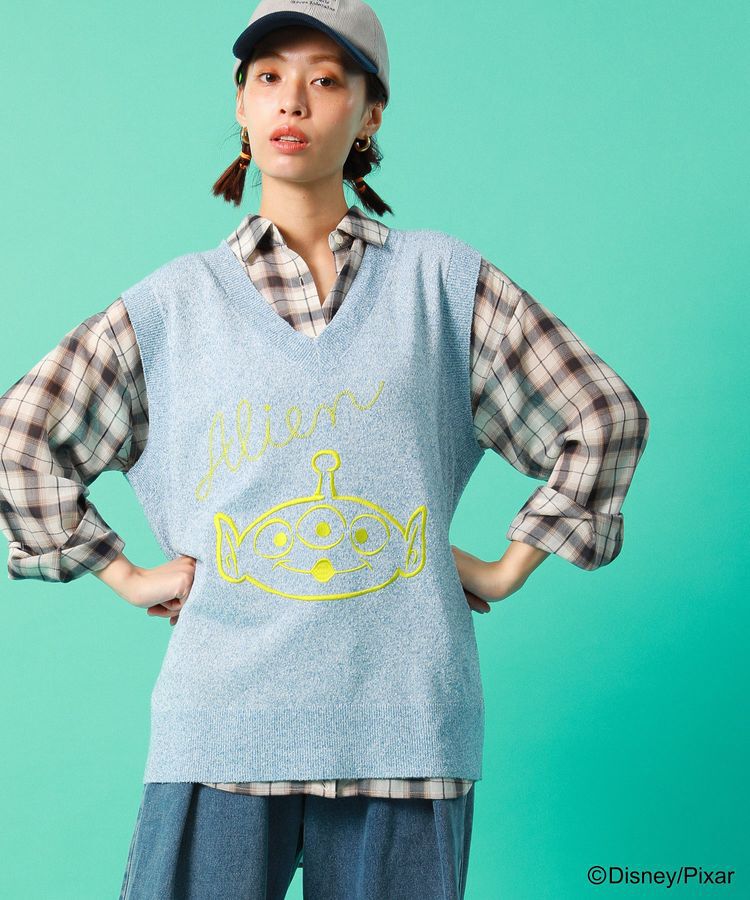 Green Parks「TOY STORY / 刺繍Vネックニットベスト」|ベスト・ジレ|