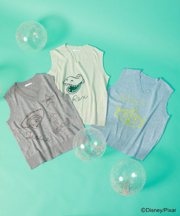 Green Parks「TOY STORY / 刺繍Vネックニットベスト」|ベスト・ジレ|