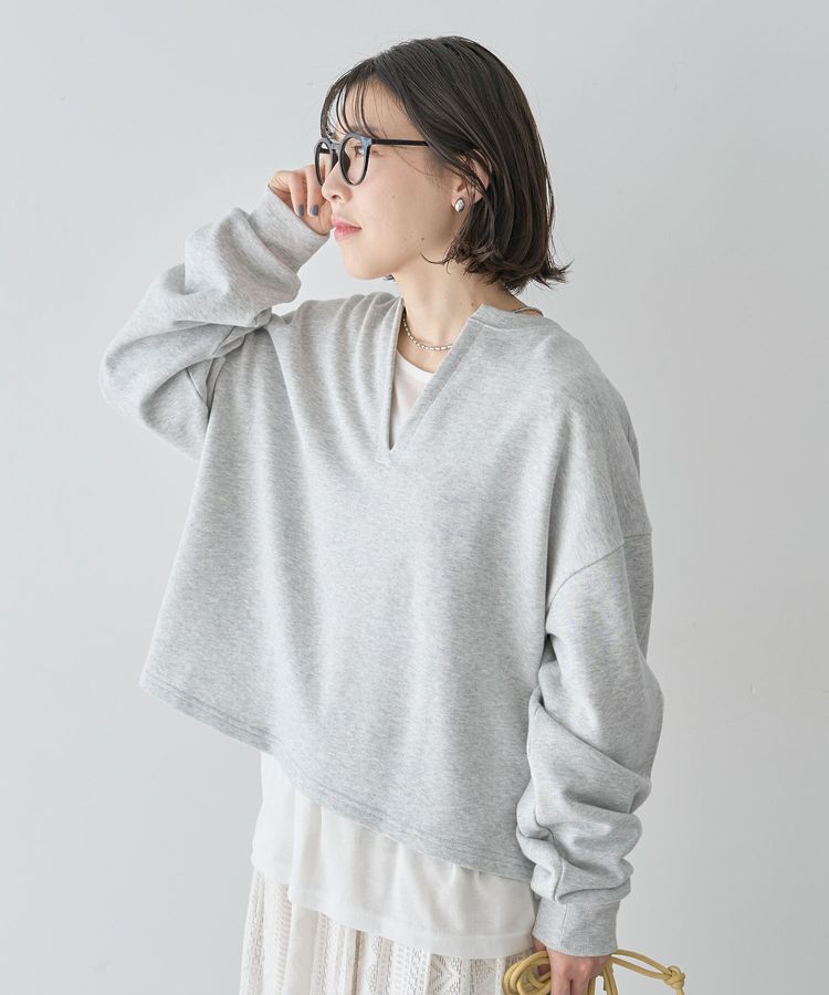 Green Parks「SET2点 深Vネック裏毛+プルオーバー」|Tシャツ・カットソー|Gray Mixture