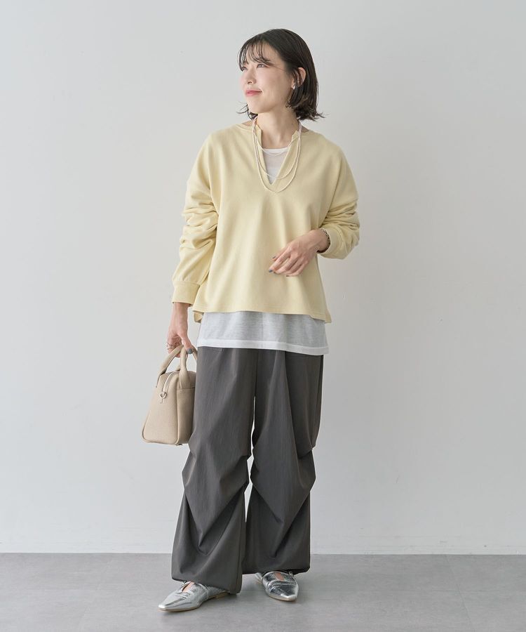 Green Parks「SET2点 深Vネック裏毛+プルオーバー」|Tシャツ・カットソー|