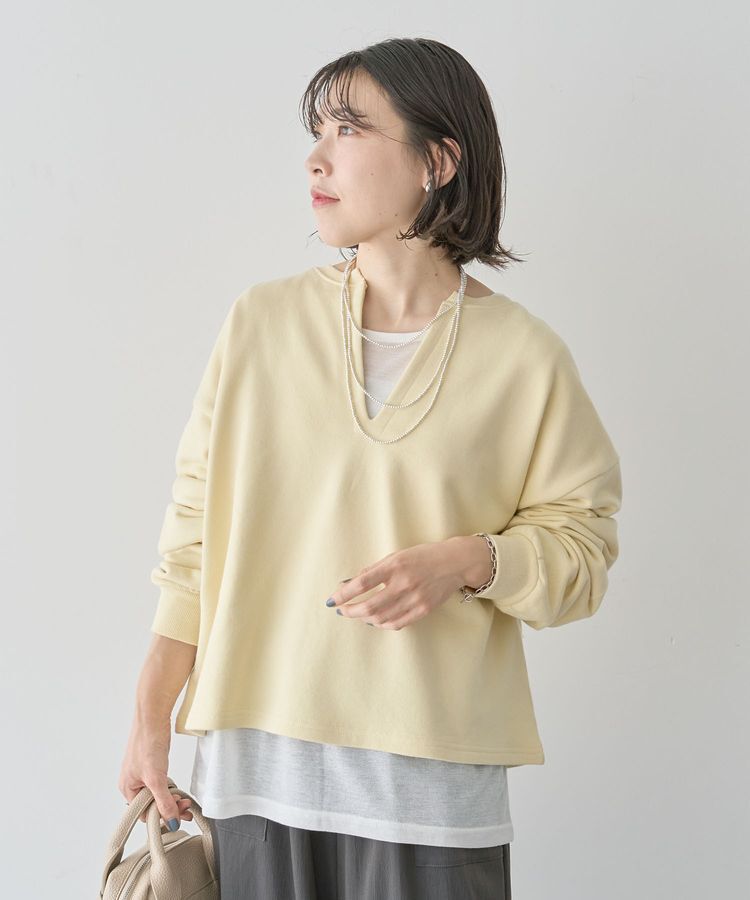 Green Parks「SET2点 深Vネック裏毛+プルオーバー」|Tシャツ・カットソー|