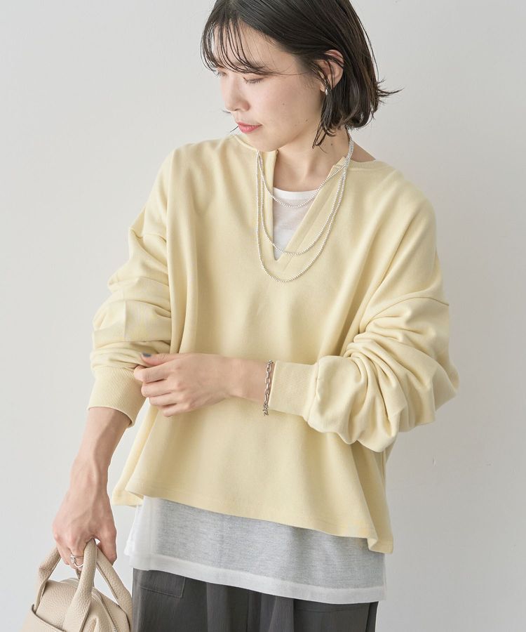 Green Parks「SET2点 深Vネック裏毛+プルオーバー」|Tシャツ・カットソー|