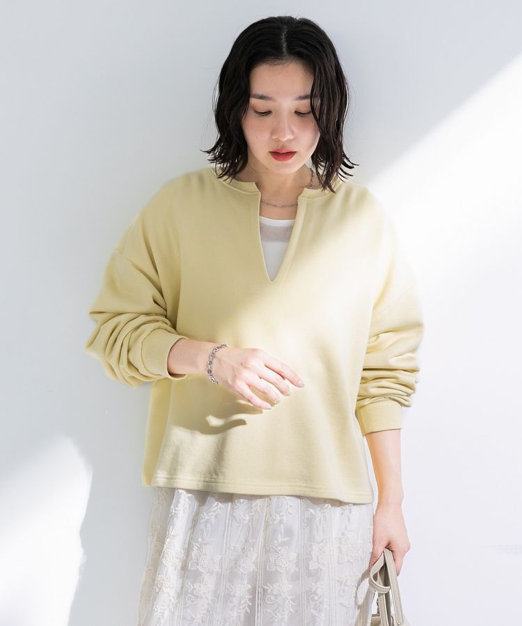 Green Parks「SET2点 深Vネック裏毛+プルオーバー」|Tシャツ・カットソー|Yellow