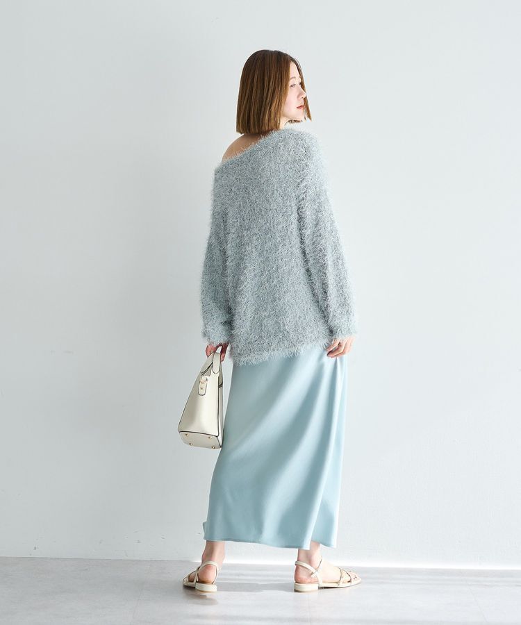 YECCA VECCA「サテンフレアスカート」|フレア|