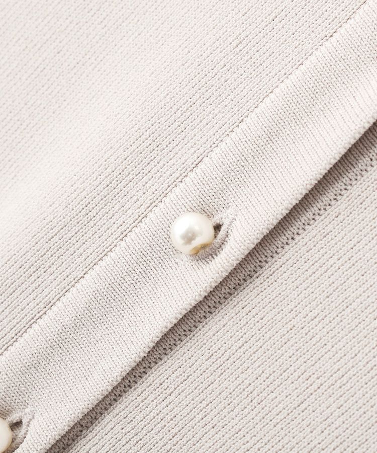 YECCA VECCA「パール釦ラッフルカーディガン」|カーディガン|