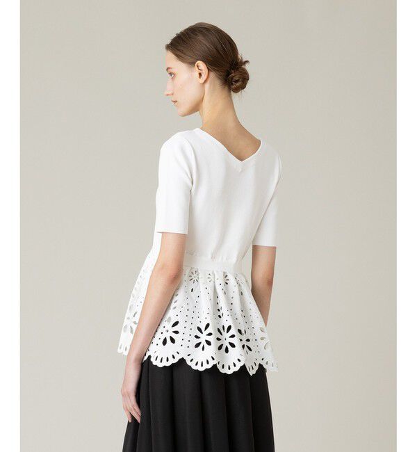 LOULOU WILLOUGHBY「【LOULOU WILLOUGHBY】アイレットレースペプラムプルオーバー」|その他|