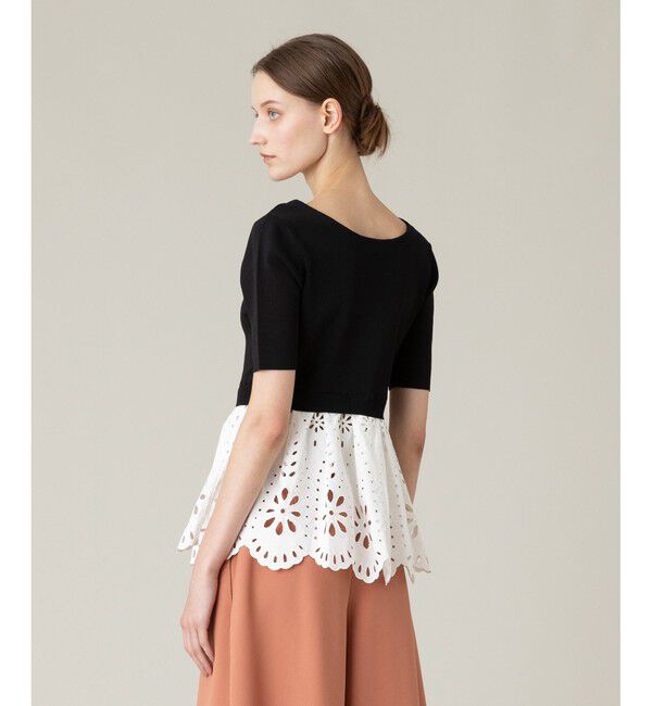 LOULOU WILLOUGHBY「【LOULOU WILLOUGHBY】アイレットレースペプラムプルオーバー」|その他|