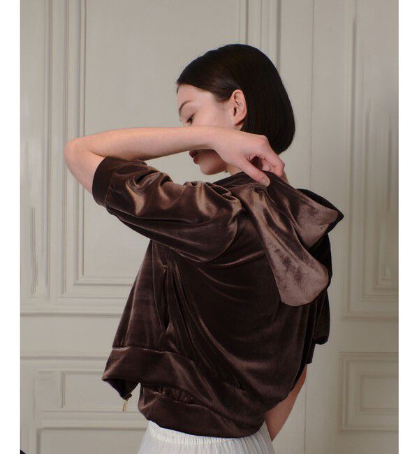 LOULOU WILLOUGHBY「【LOULOU WILLOUGHBY】ベロアプチフーディー」|パーカー|