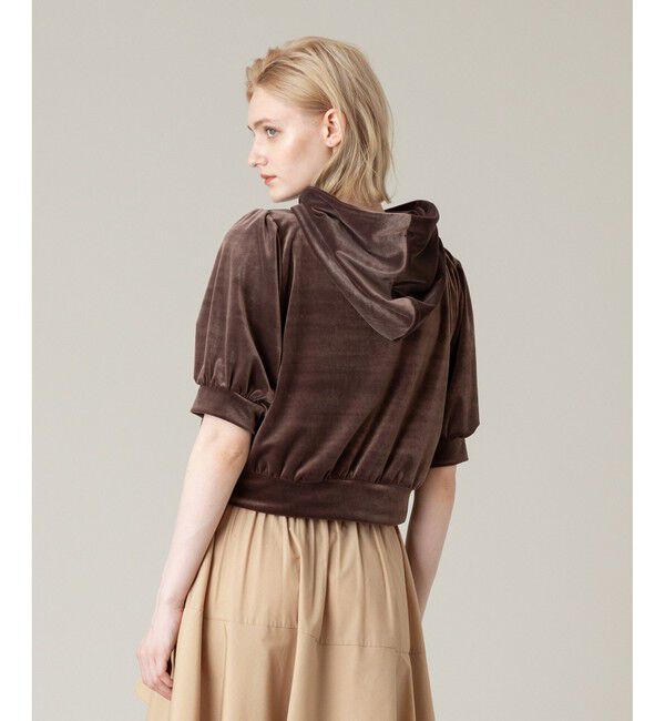 LOULOU WILLOUGHBY「【LOULOU WILLOUGHBY】ベロアプチフーディー」|パーカー|