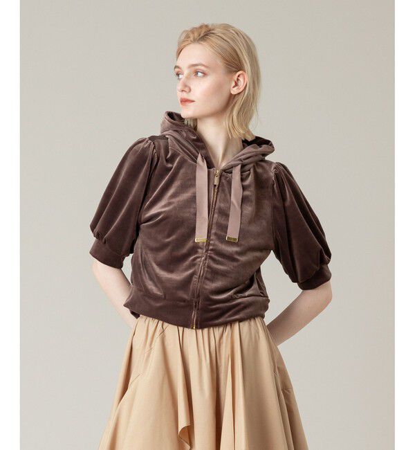 LOULOU WILLOUGHBY「【LOULOU WILLOUGHBY】ベロアプチフーディー」|パーカー|