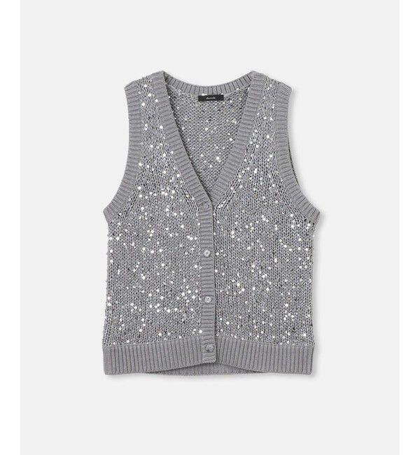 allureville「スパンコールニットジレ」|その他|