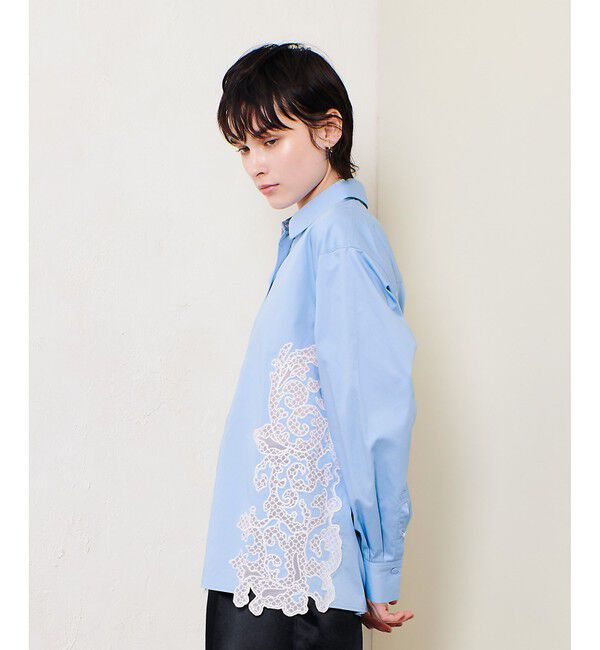 allureville「サイドエンブロイダリーシャツブラウス」|シャツ・ブラウス|