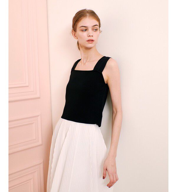 LOULOU WILLOUGHBY「【LOULOU WILLOUGHBY】ショルダーリボンミニタンクプルオーバー」|ニット・セーター|