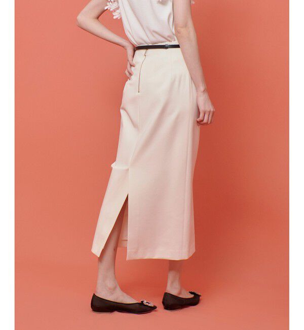 LOULOU WILLOUGHBY「【LOULOU WILLOUGHBY】カメリアポンチタイトスカート」|タイト|