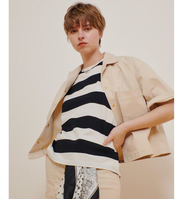 allureville「MANTECOボクシーシャツ」|シャツ・ブラウス|ベージュ