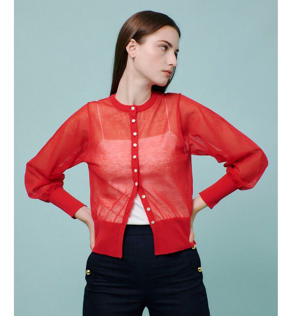 allureville「◇ シアーラミー混カーディガン」|カーディガン|